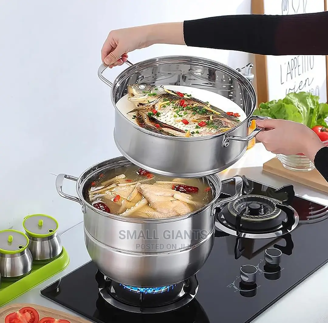 Steamer, Household Stainless Steel 3-layer Cooking Pot