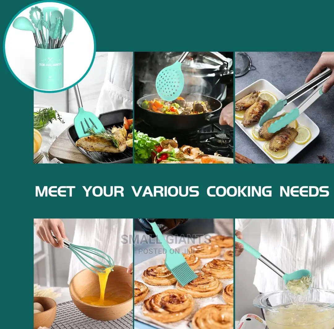 16pcs Kitchen Utensil Set With Stainless Steel Handle