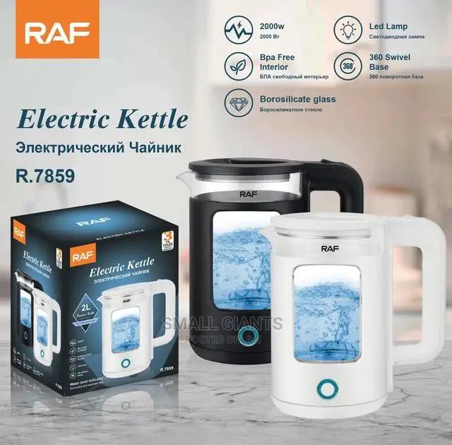 2L High-Power Glass Window Anti-Drying Electric Kettle