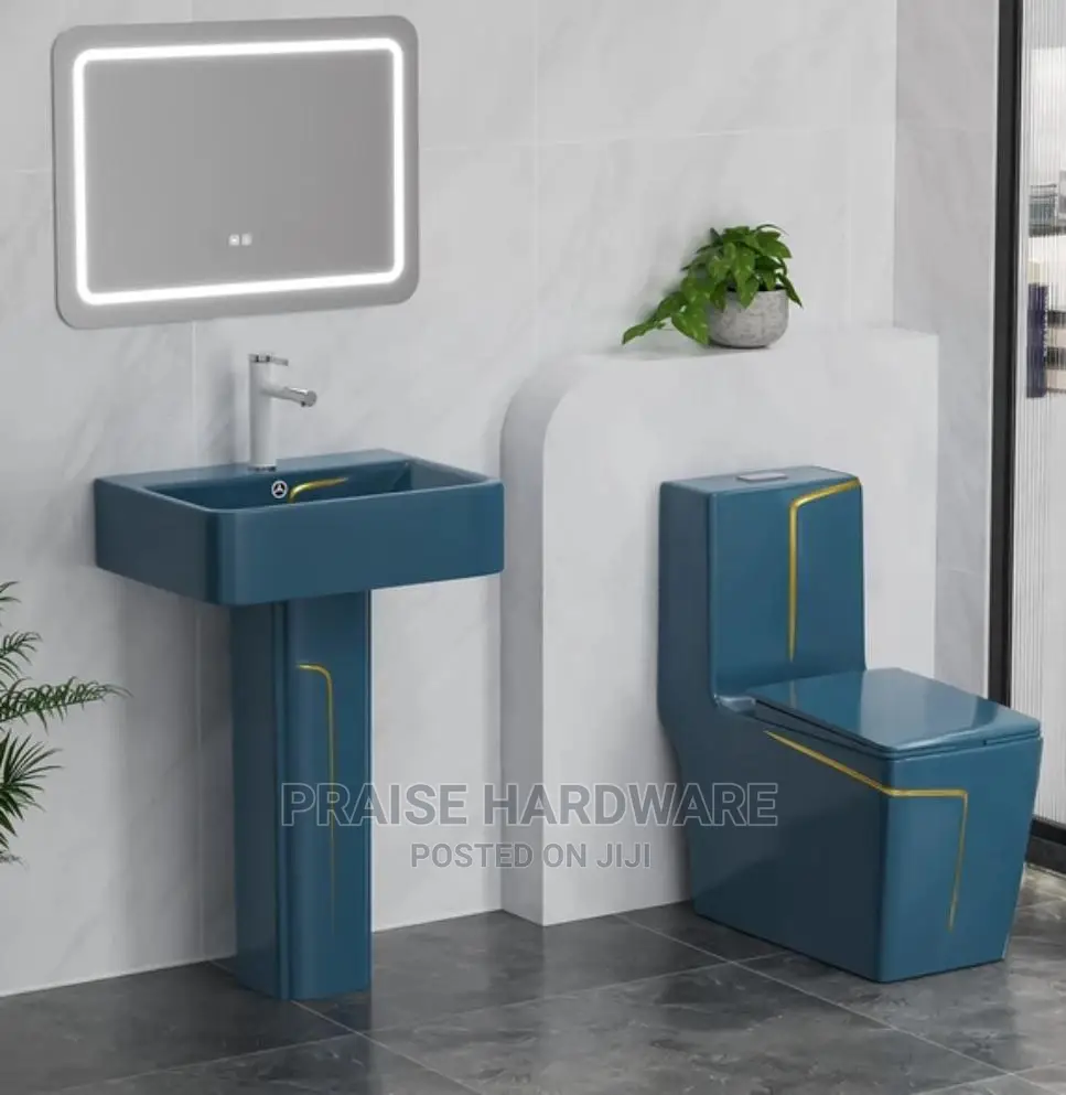 2piece Ceramics Handwash and Toiler Seat