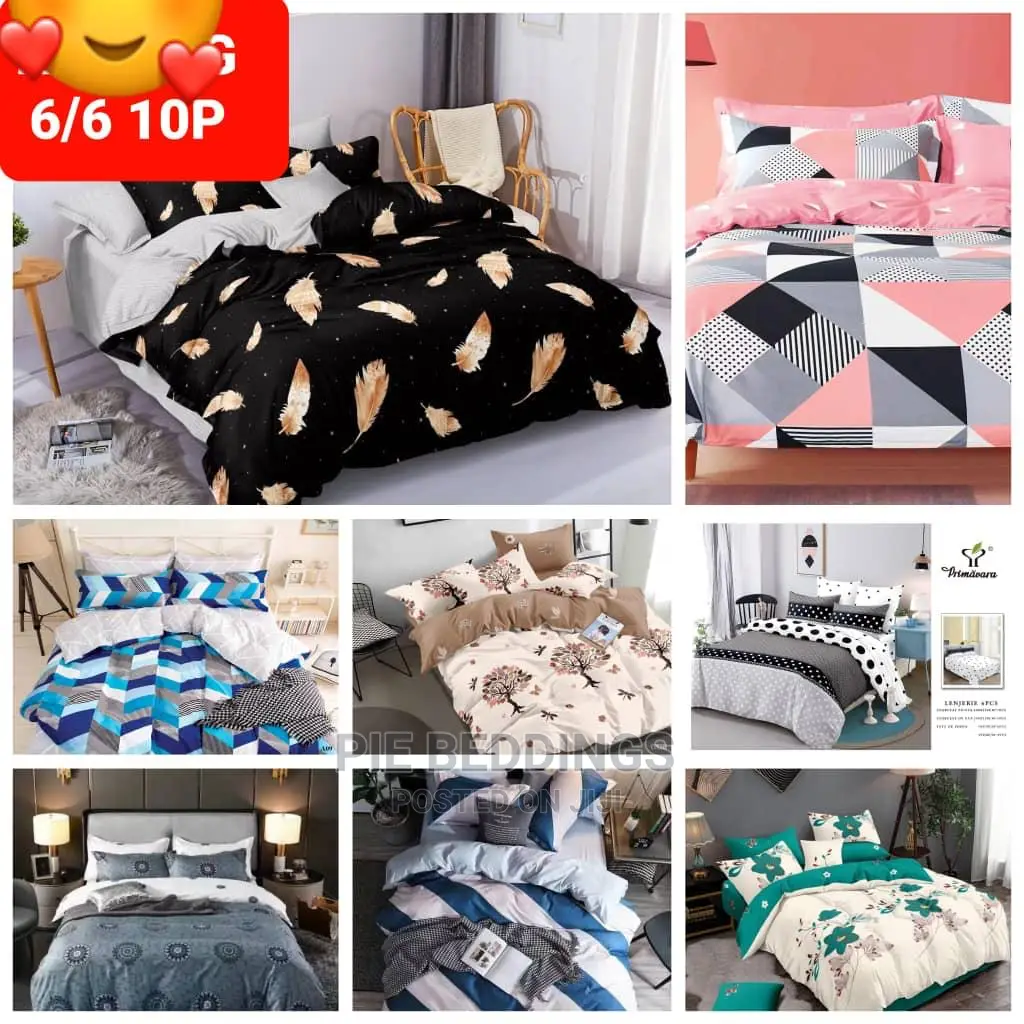 Cotton Bedcover With Curtains and Duvet Cover and Quilt