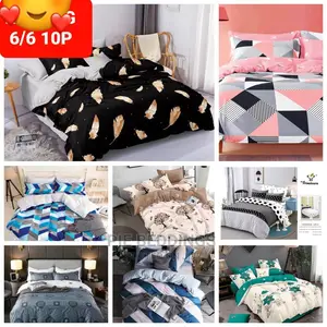 Cotton Bedcover With Curtains and Duvet Cover and Quilt