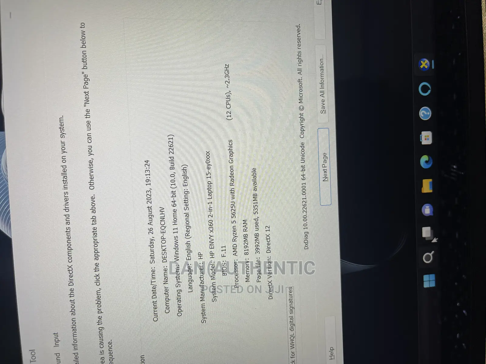 New Laptop HP Envy 15 8GB AMD Ryzen 5 SSD 256GB