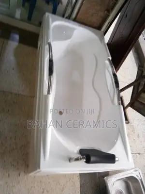Bathtub With Pannel and Handles.