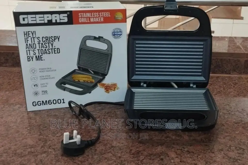 GEEPAS "2 Slices" Electric Grill Makers \\ 750w \\ GGM6001