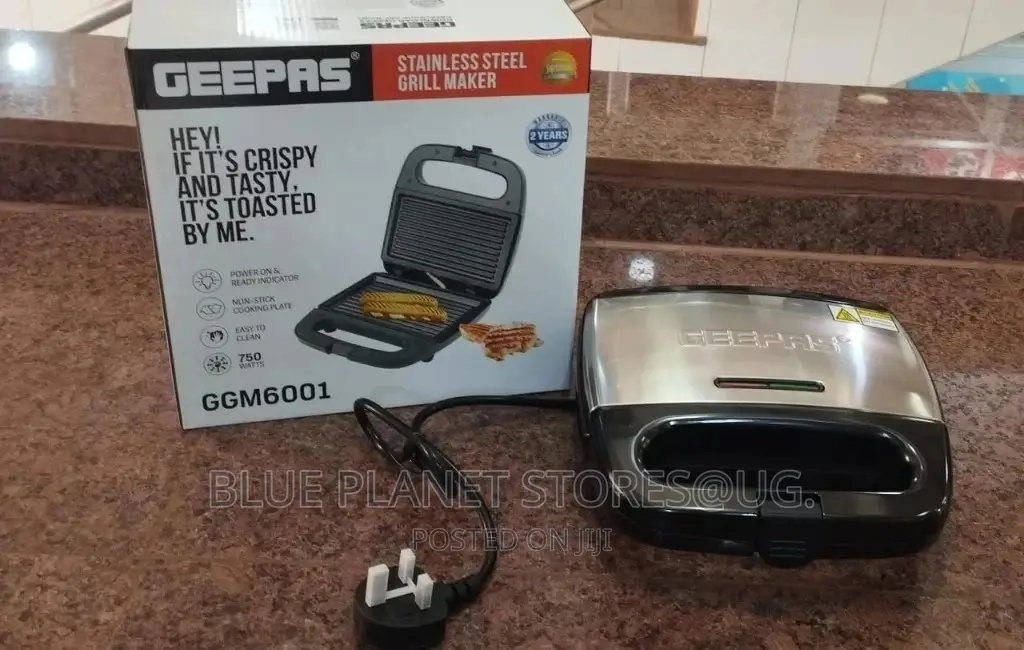 GEEPAS "2 Slices" Electric Grill Makers \\ 750w \\ GGM6001