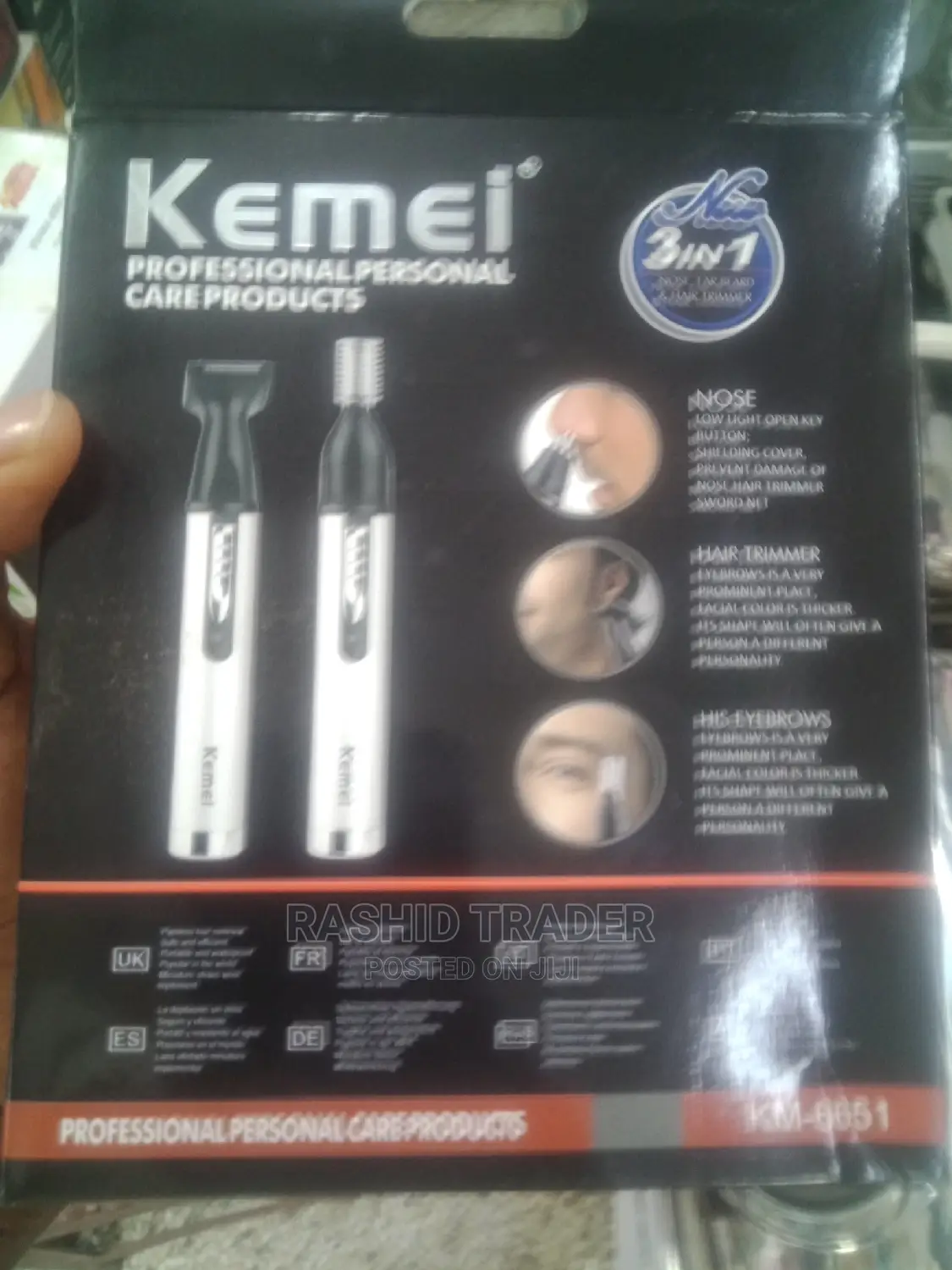 Kemei 3 in 1 Hair,Nose Ear Trimmer