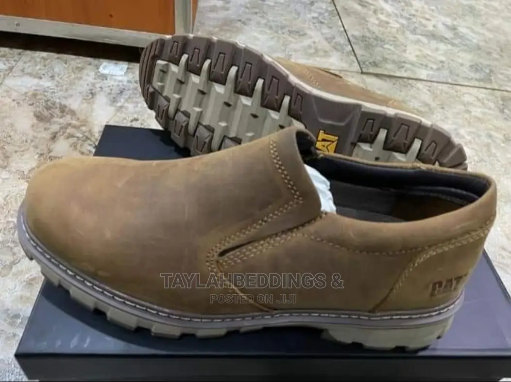 CAT Tyndall ESD Slip Resistant Steel Toe Work Shoe Beige
