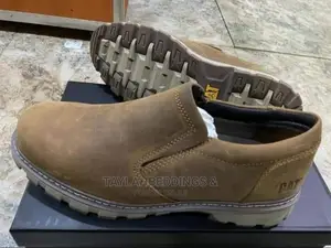 CAT Tyndall ESD Slip Resistant Steel Toe Work Shoe Beige