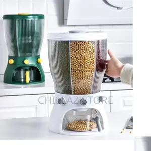 Multifunctional Rotating Cereal Food Storage Container.