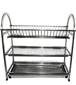 Heavy Duty 3 Layer Stainless Steel Kitchen Dish Rack