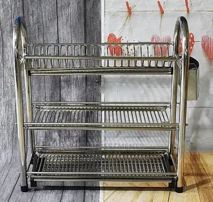 Heavy Duty 3 Layer Stainless Steel Kitchen Dish Rack