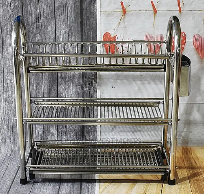 Heavy Duty 3 Layer Stainless Steel Kitchen Dish Rack