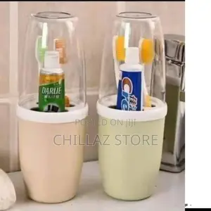 Cup Toothbrush and Toothpaste Holder.