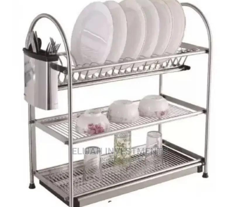 Heavy Duty 3 Layer Stainless Steel Kitchen Dish Rack