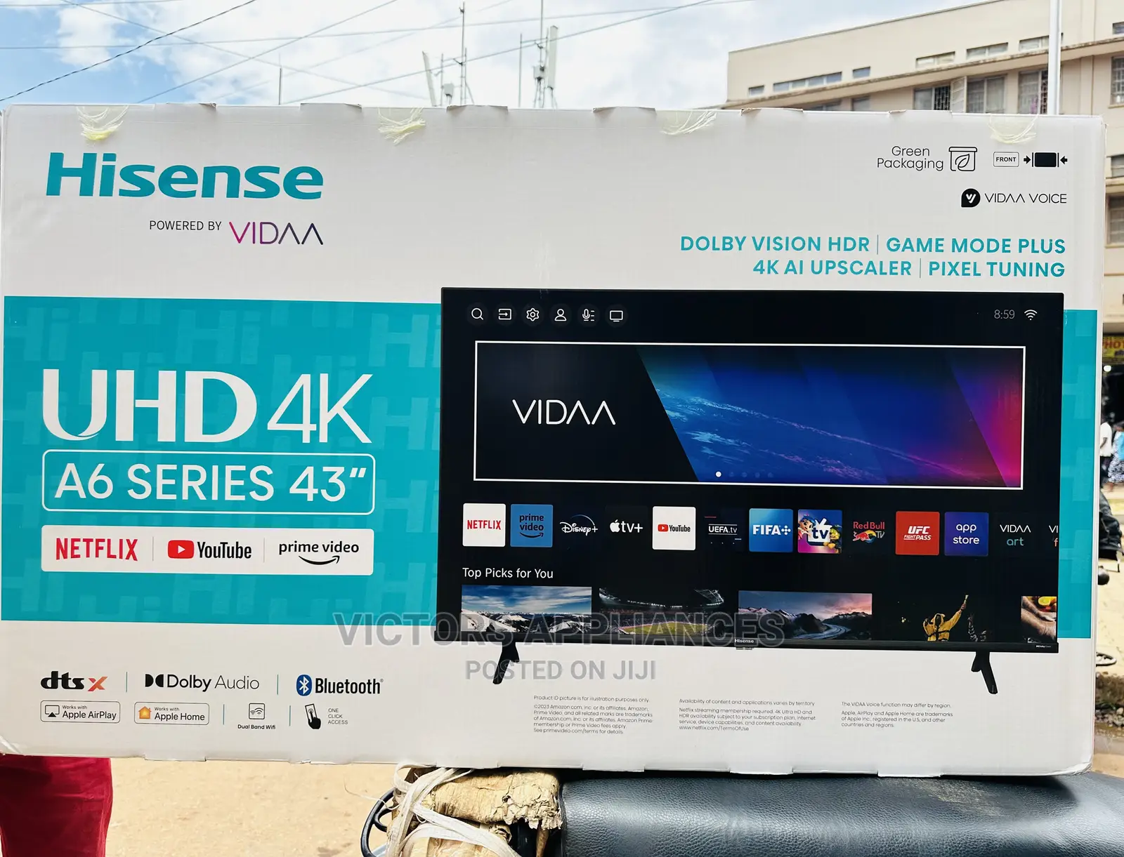 Hisense 43inches Uhd Smart Tv Powered by Vidaa