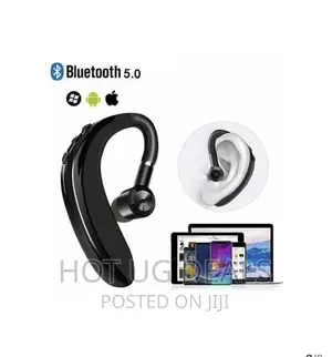 Bluetooth Earphone Earhook Headphone S109 With Mic- Black