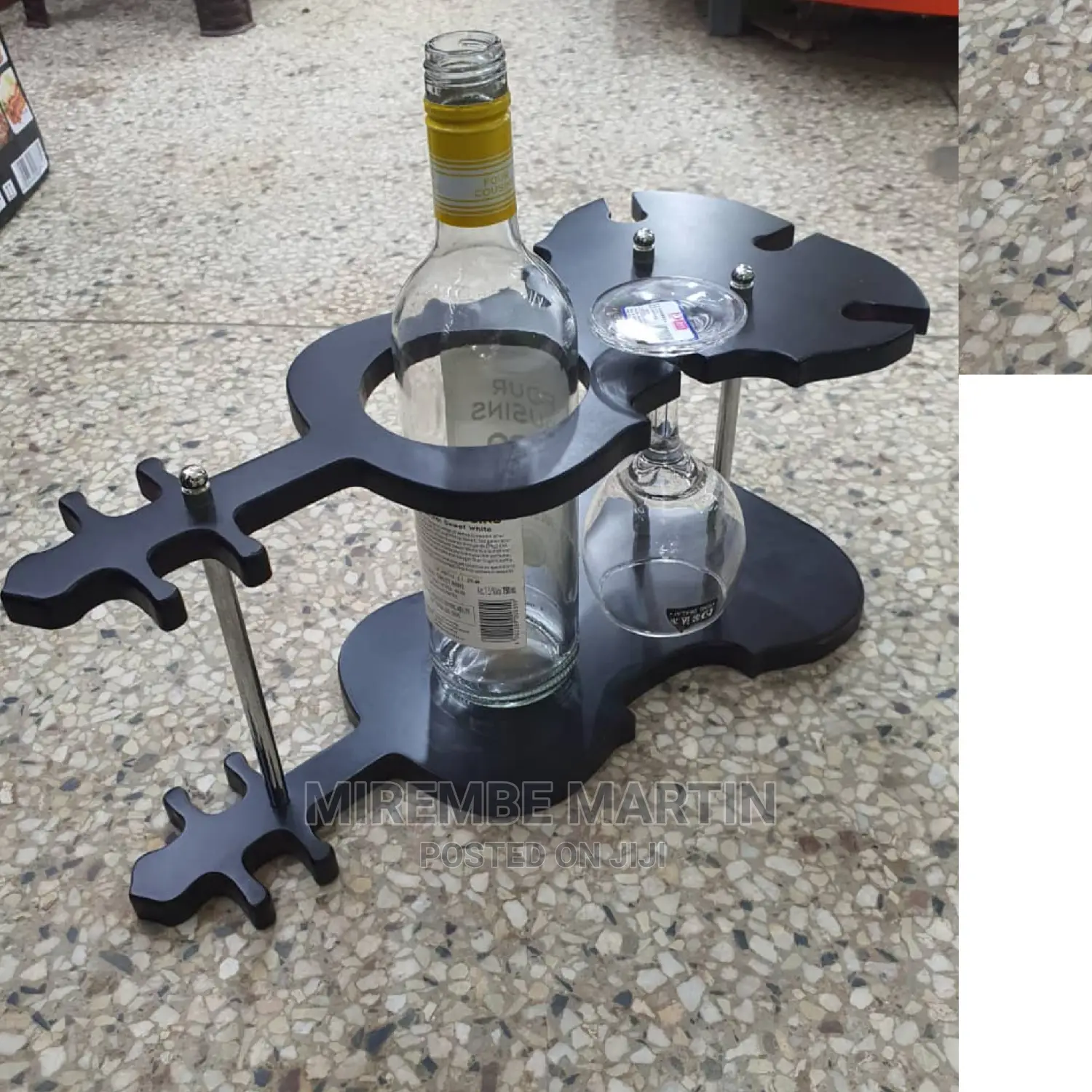 Black Wooden Wine Rack