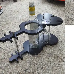 Black Wooden Wine Rack