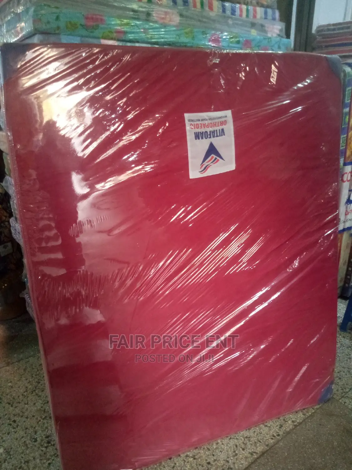 Vitafoam Orthopedic Medical Mattress.5x6x6inches.(Red)