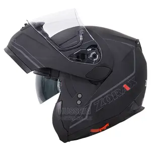 Photo - Flip Up Front Motorbike Motorcycle Helmet With Sun Visor