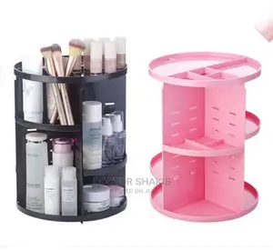 Plastic Desktop Rotary Cosmetics Storage Shelf Rack