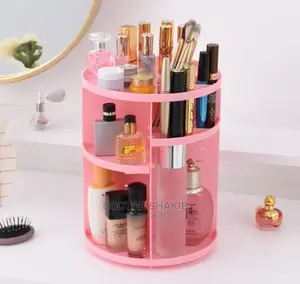 Plastic Desktop Rotary Cosmetics Storage Shelf Rack