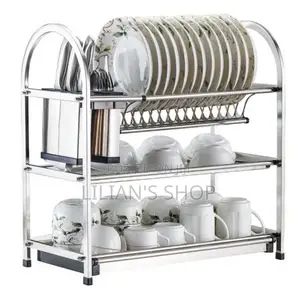 Heavy Duty 3 Layer Stainless Steel Kitchen Dish Rack