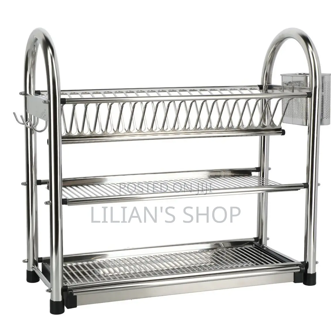 Heavy Duty 3 Layer Stainless Steel Kitchen Dish Rack
