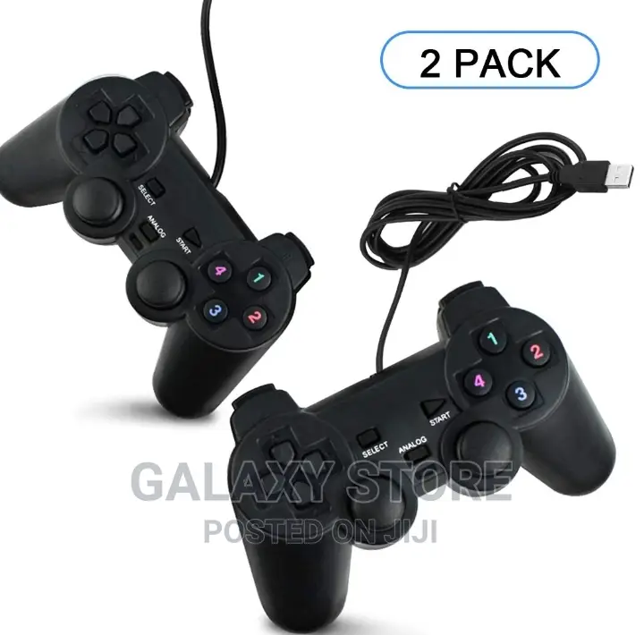 2 Pack USB Joystick Gamepad Gaming Pad Wired Controller PC