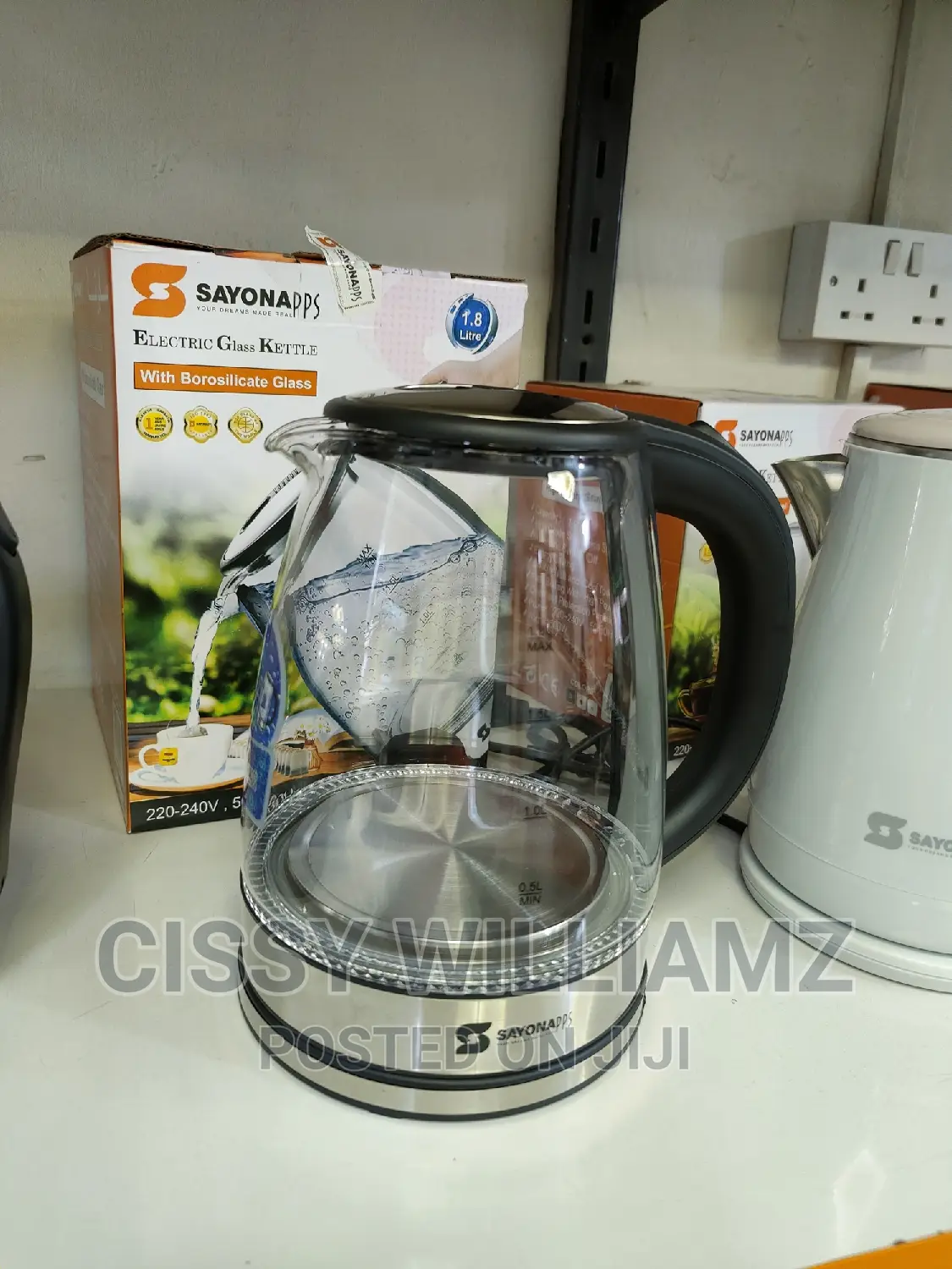 Sayona Electric Glass Kettle/1.8l Glass Kettle
