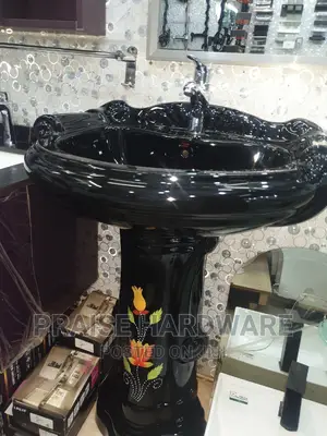 Black Flower Handwash Basin