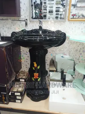 Black Flower Handwash Basin