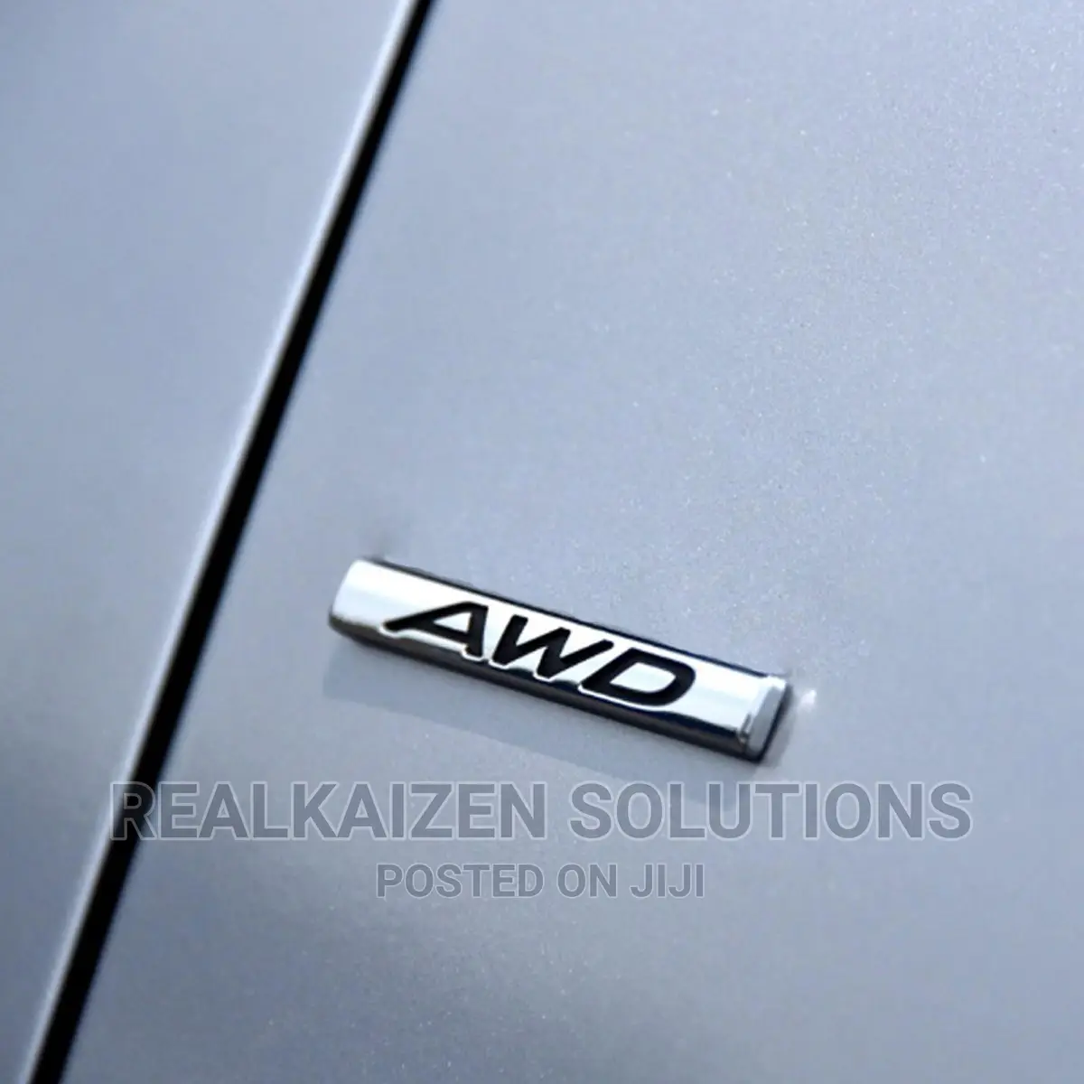 Premium 3D AWD Logo Metal Chrome Zinc Alloy Emblem Sticker