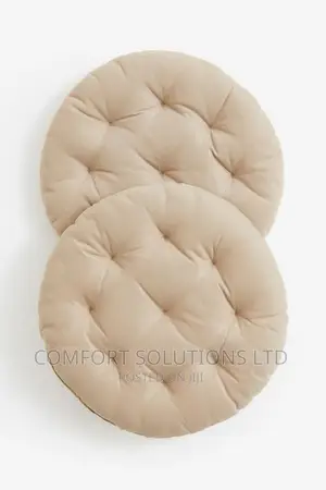 Round Seat Cushions (A Pair) Cream