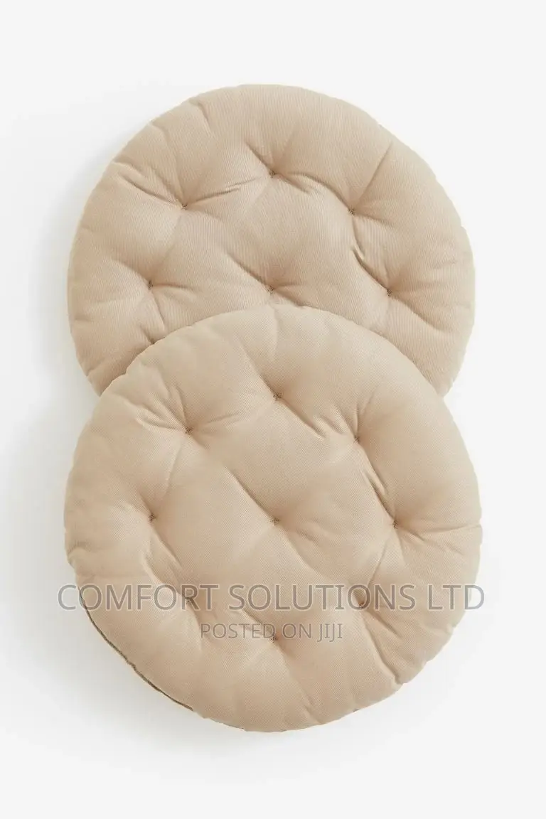 Round Seat Cushions (A Pair) Cream