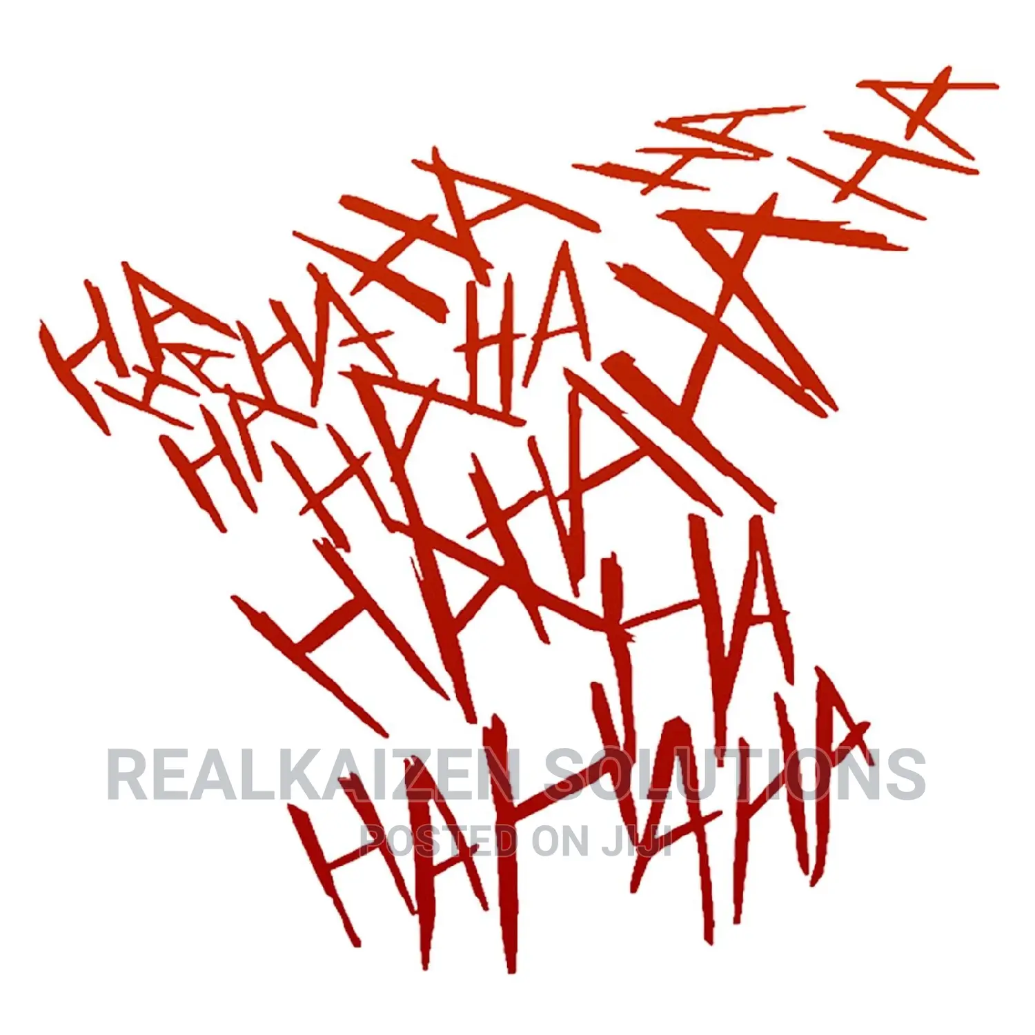 HAHAHA Car |Helmet |Bike Funny Joker Waterproof Deca Sticker