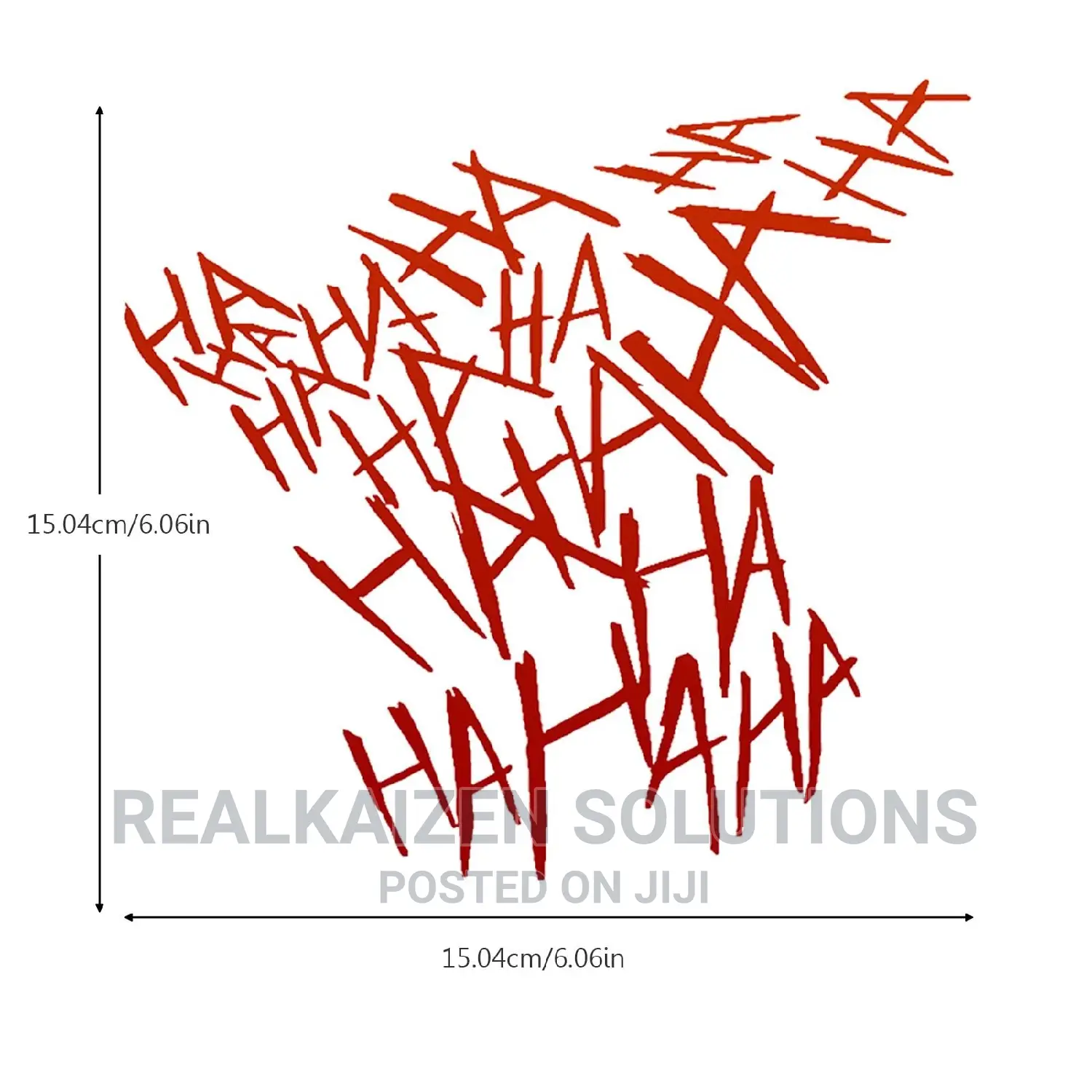 HAHAHA Car |Helmet |Bike Funny Joker Waterproof Deca Sticker