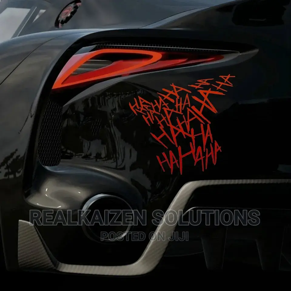 HAHAHA Car |Helmet |Bike Funny Joker Waterproof Deca Sticker