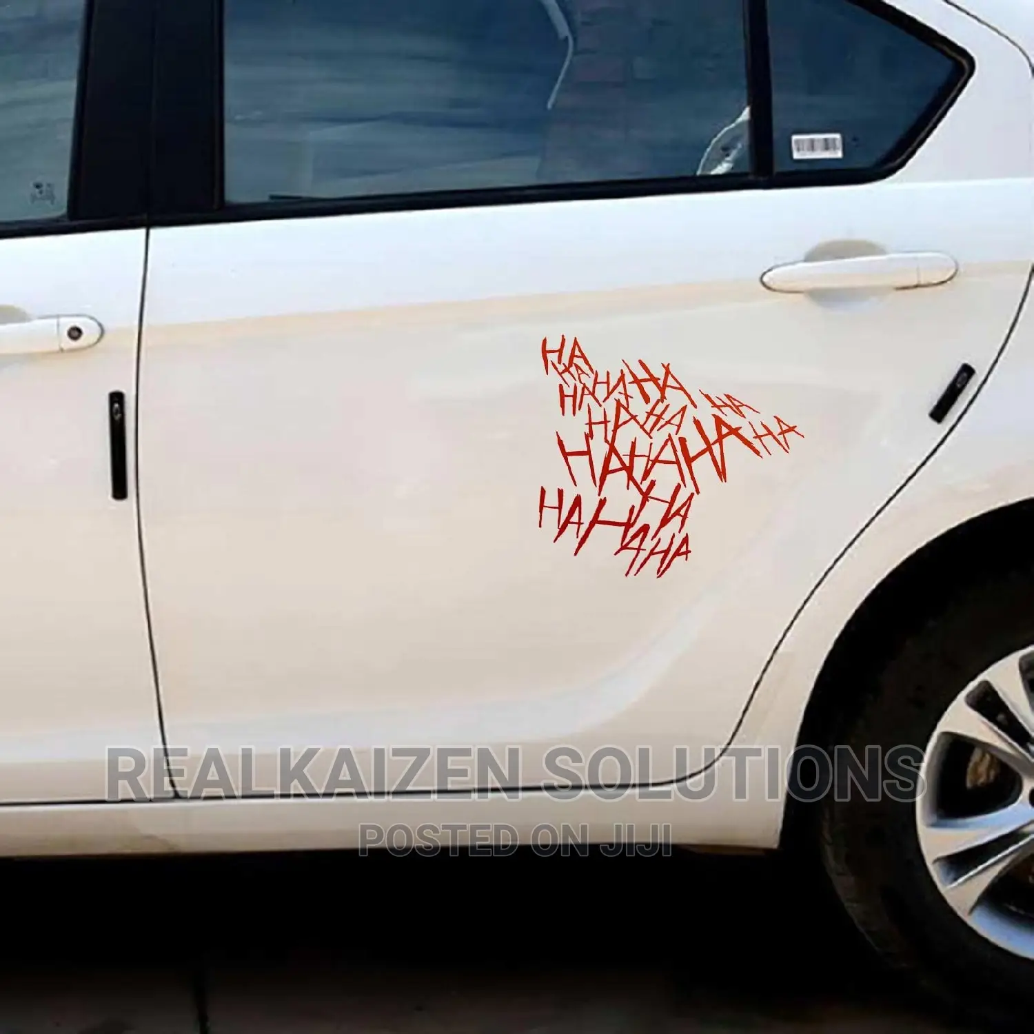 HAHAHA Car |Helmet |Bike Funny Joker Waterproof Deca Sticker