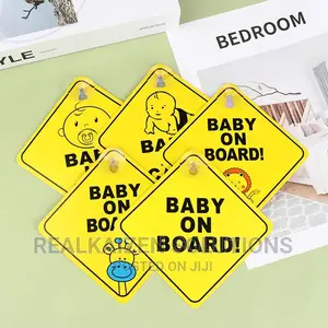 BABY ON BOARD Safety Yellow With Suction Sticker 1pc