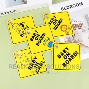 BABY ON BOARD Safety Yellow With Suction Sticker 1pc