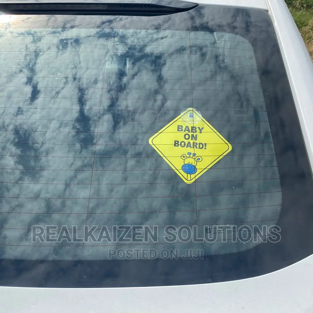BABY ON BOARD Safety Yellow With Suction Sticker 1pc