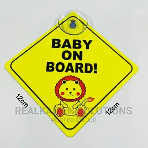 BABY ON BOARD Safety Yellow With Suction Sticker 1pc