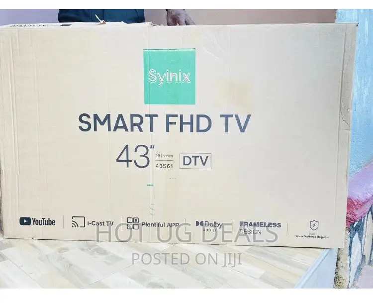 Syinix 43 Inch Smart Android Chrome Cast TV Frameless- Grey