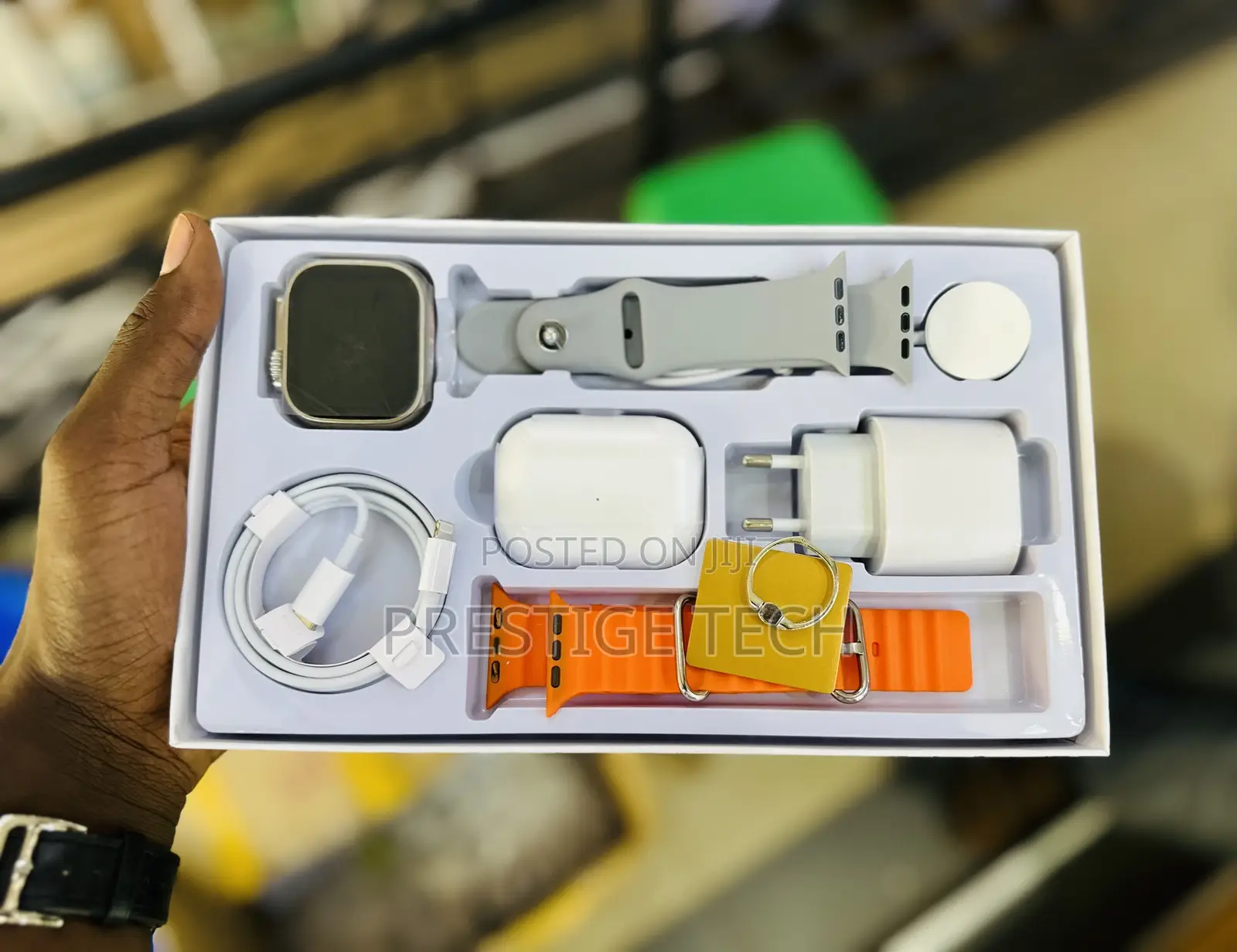 Apple Accessories Gift Box With Airpods, Smartwatch Charger