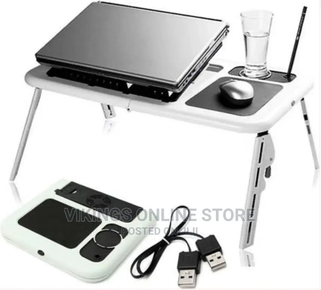 Foldable Portable Laptop Table Stand – White