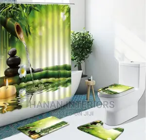 Toilet Set With Curtains