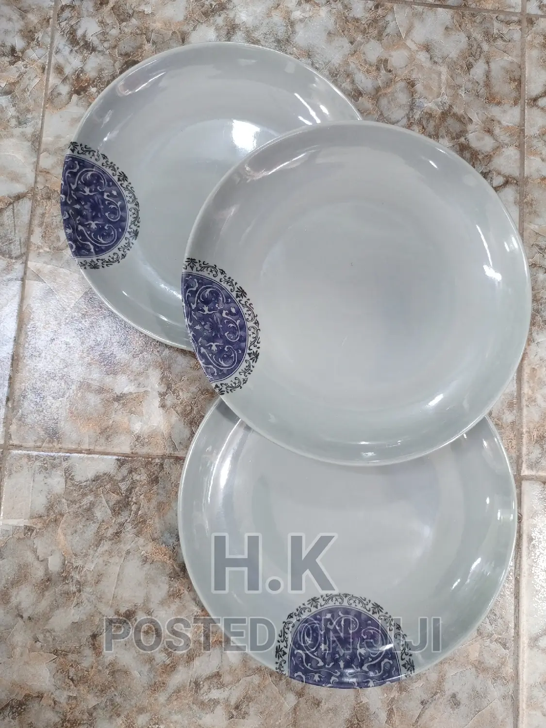 Gray Melamine Plates (6pcs)