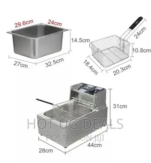 Wngreat 6 Litre Commercial Deep Fryer - Silver